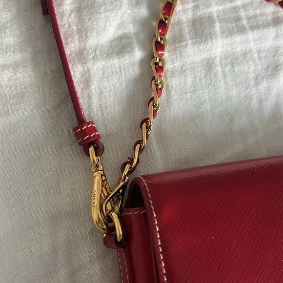 Prada Saffiano Leather Two Way Flap Bag - Picture 9 of 10